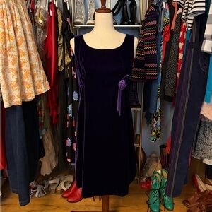 Vintage 1960’s Velvet Cocktail Dress - Size Medium